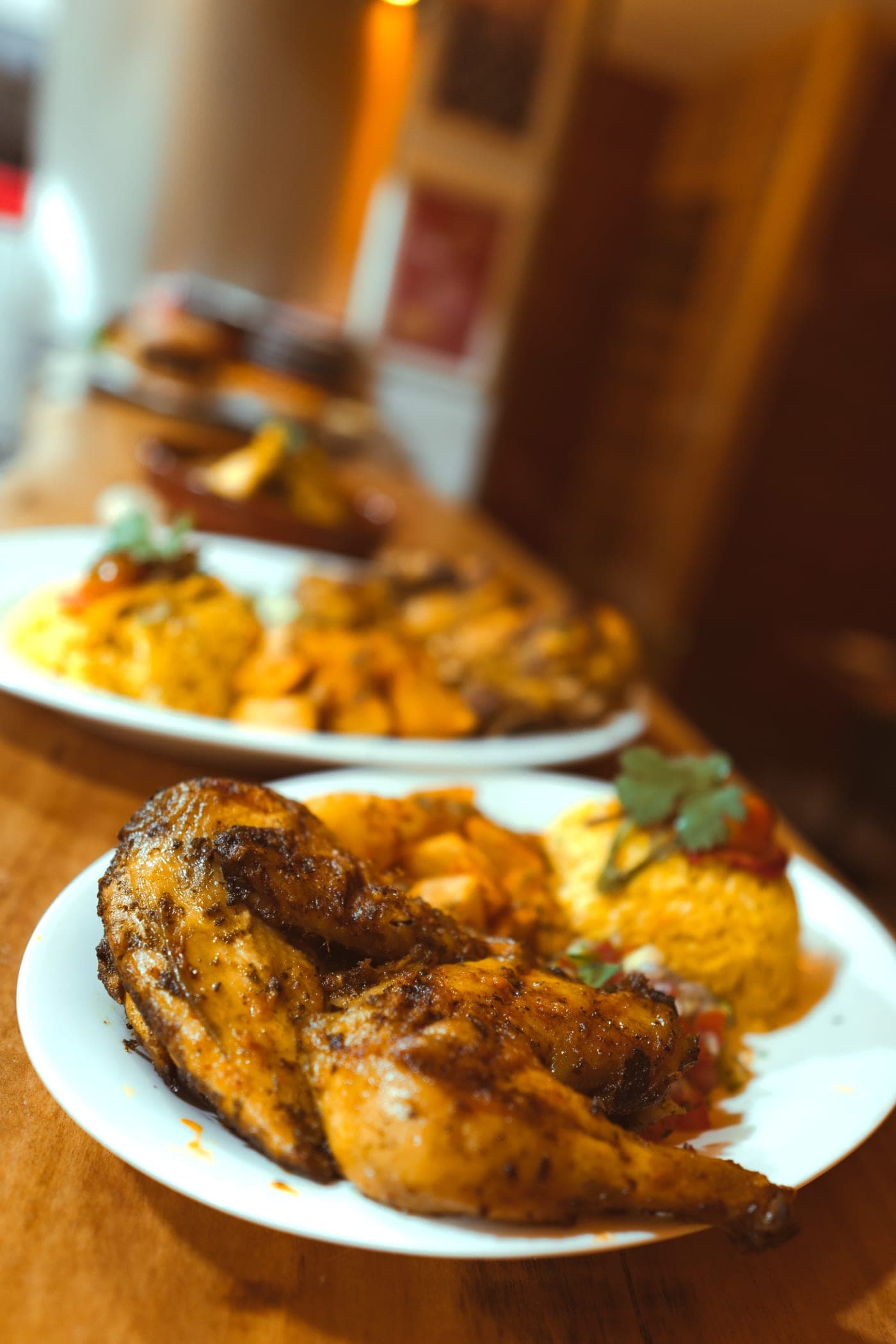 Brochette de poulet en dés